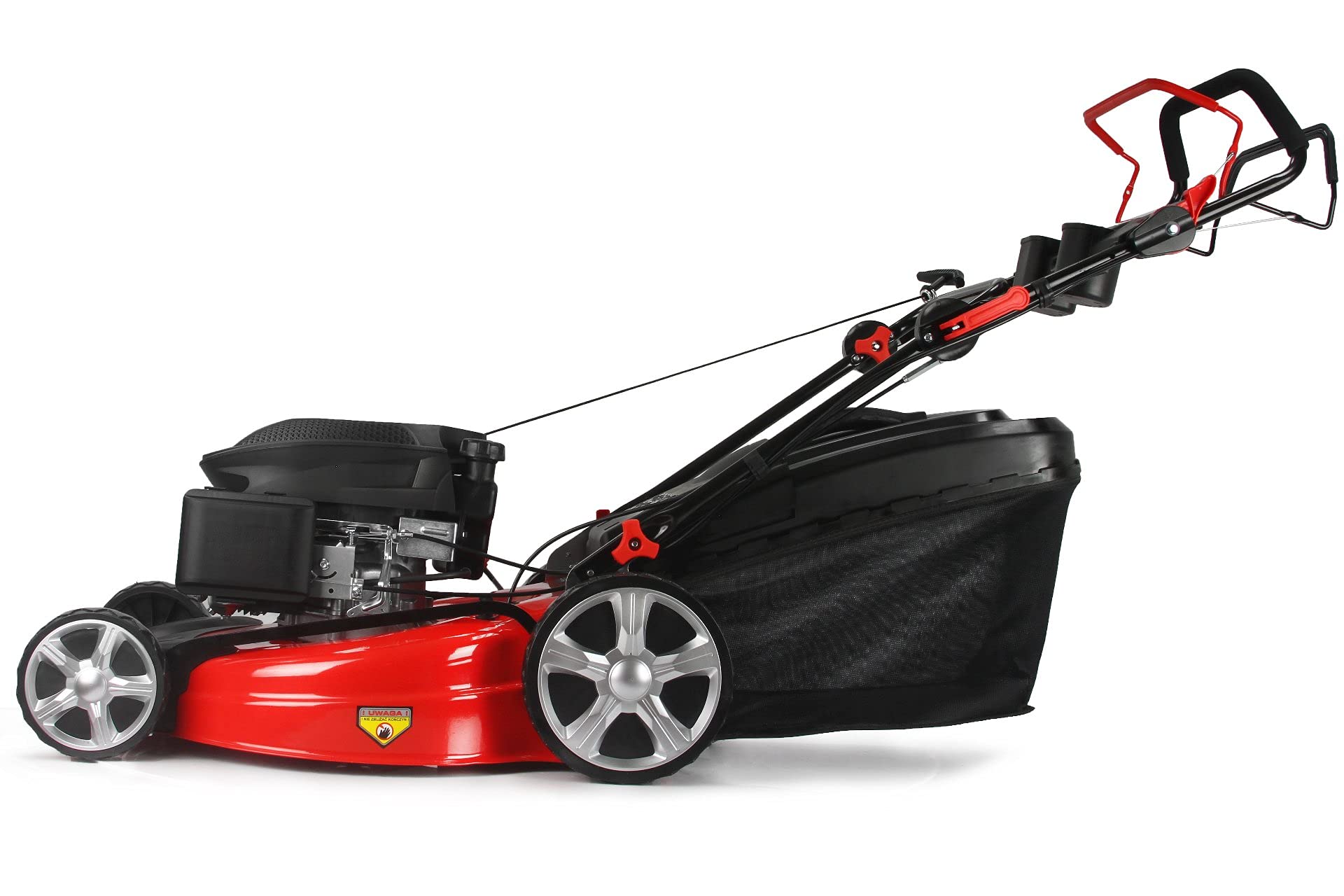 Tosaerba rasaerba a scoppio 173cc Benzina 4.35 CV 3,2KW semovente trazionato area di taglio da 53cm cestino 60 Litri