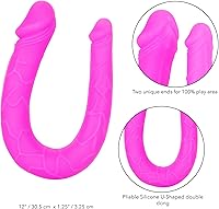 Vista 2 de CalExotics Silicona doble Dong AC/DC Dong - Rosa