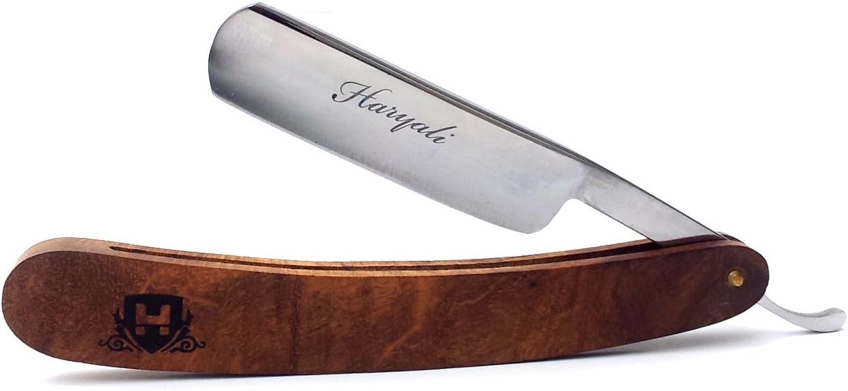100% Wood Handle Shaving Straight Razor