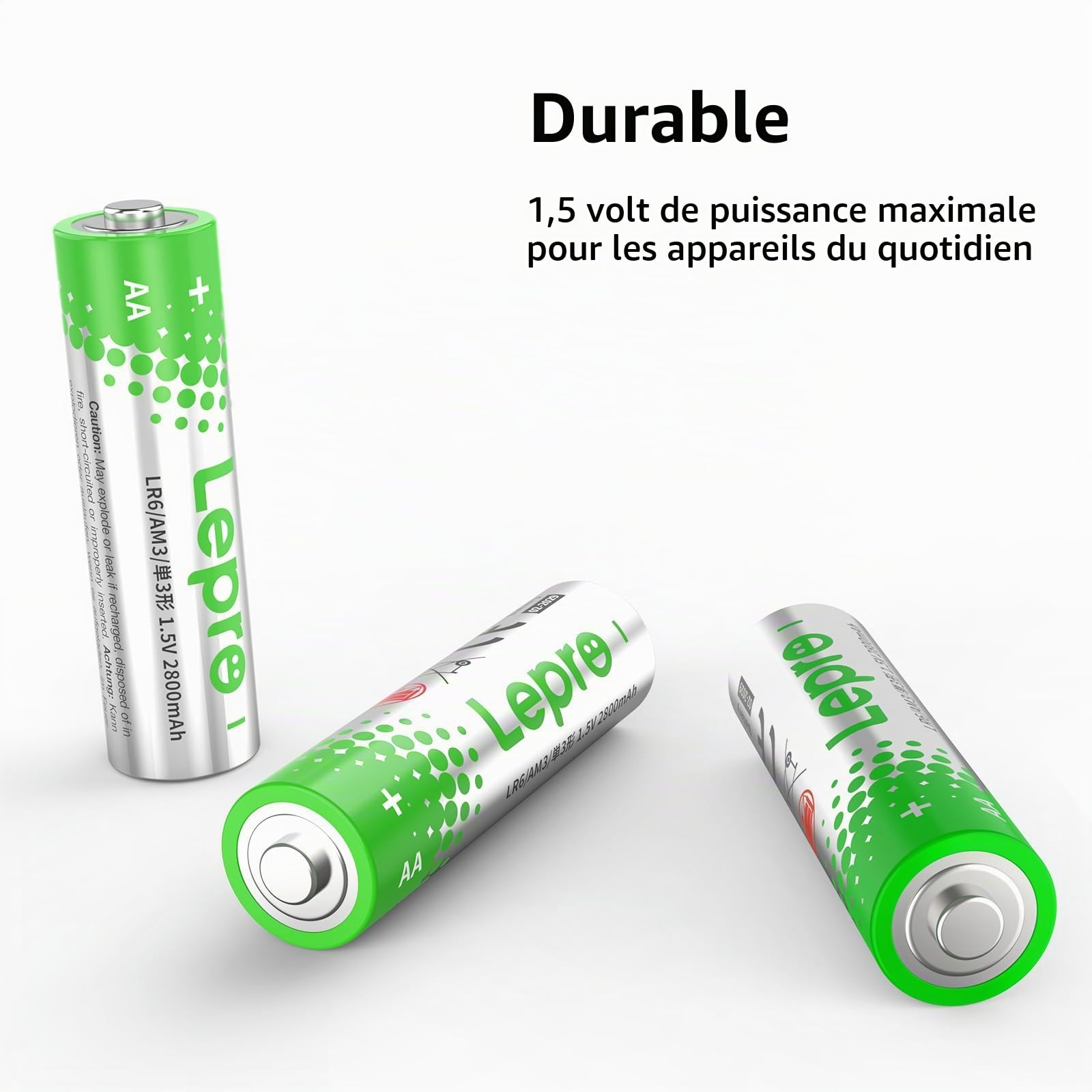Lepro Piles Alcalines AA - Lot de 100-1,5V LR6 Piles AA -2800mAh - Batteries AA pour Le Quotidien, Ultra Alcalines Piles Anti-Fuite, Anti-Corrosion Idéale pour Réveil, Télécommande, Jouet