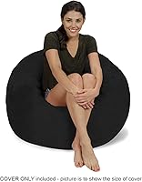 Vista 2 de Chill Sack Funda para Silla Puf, 3 pies, Microgamuza - Negro