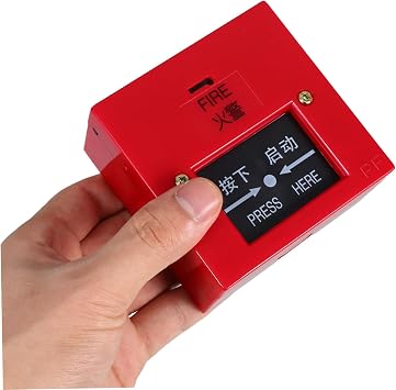 Resettable Manual Alarm Switch Red Plastic Fire Safety Button