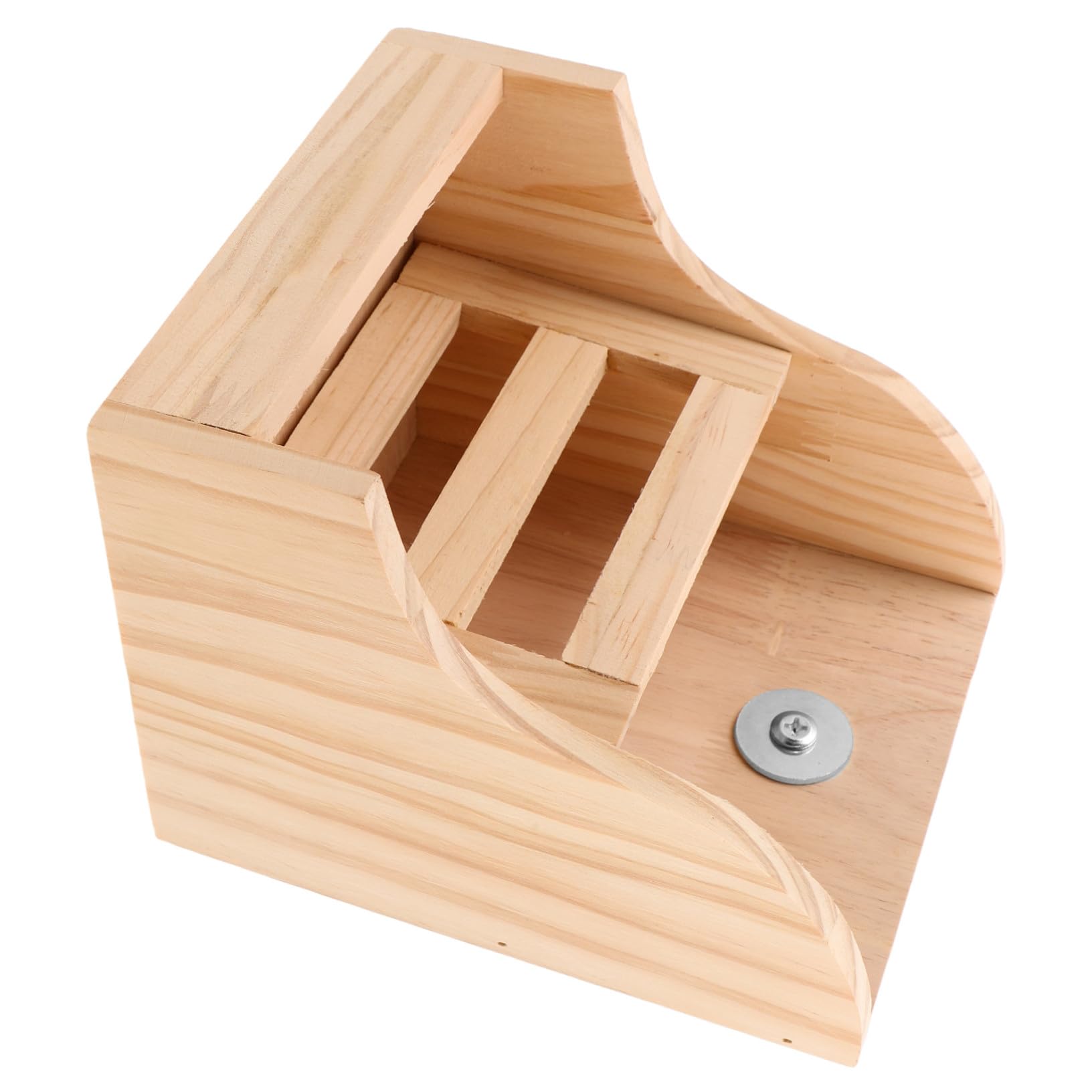 TOYANDONA Holz Heuraufe mit Napf Futterspender für Kaninchen Meerschweinchen Chinchilla Stabiles Design Fest Fixierter Heurack Natürliches Material Einfache Installation