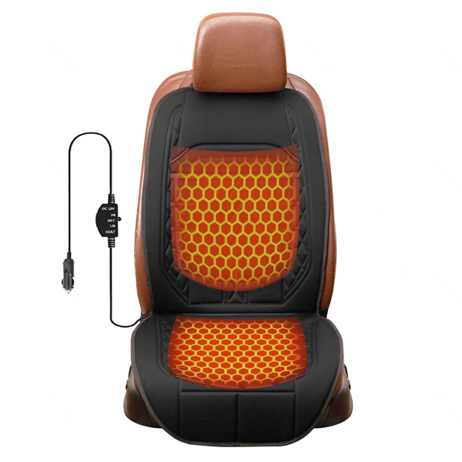 Súper cálido Cojin Asiento Coche Funda de Asiento de Franela súper cálida,Black-singleseatC