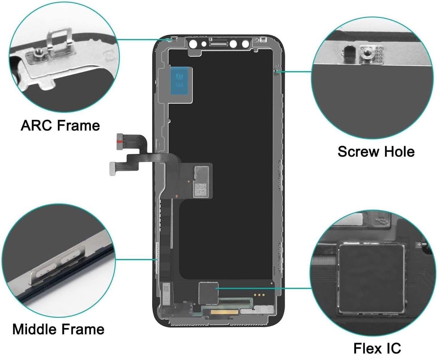 Buу 1 gеt 1 🔥 YPLANG Screen Replacement for iPhone X | pantalla iPhone X OLED Display 3D Touch Digitizer with All Repair Tools & Cell Phone Assembly Set & Repair Parts