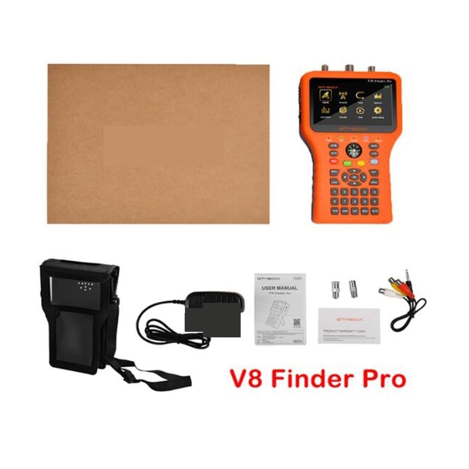 Buscador de SatéLite, V8 Finder Pro DVB-S2 DVB-T2 DVB-C AHD H.265 Medidor de satélite Buscador de satélite
