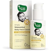 M other S parsh Simply Unscented Baby Face Cream with Oatmeal -50g | Fragrance Free Baby Cream for Sensitive Skin