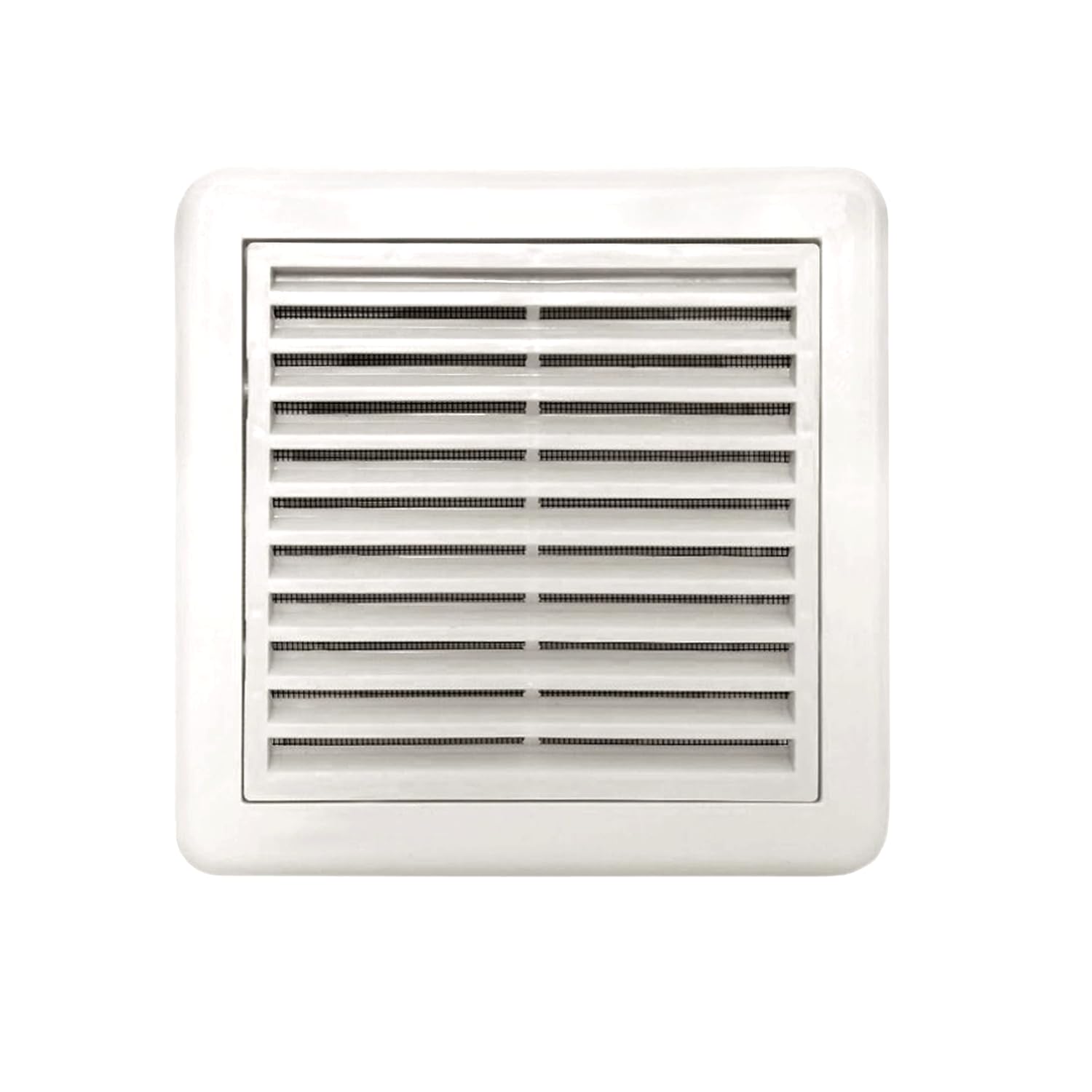 Biella 6-Inch Internal Grill - White Ventilation Cover with Insect Protection, ABS Plastic for Kitchen, Bathroom, Bedroom, and Office