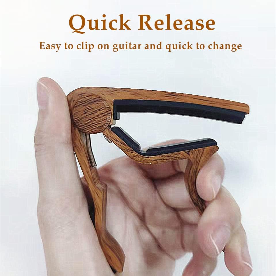CANTUS Guitar Capo for Acoustic Guitar Electric Guitar Ukelele with Guitar Picks and Guitar Pick Holder Guitar Accessories