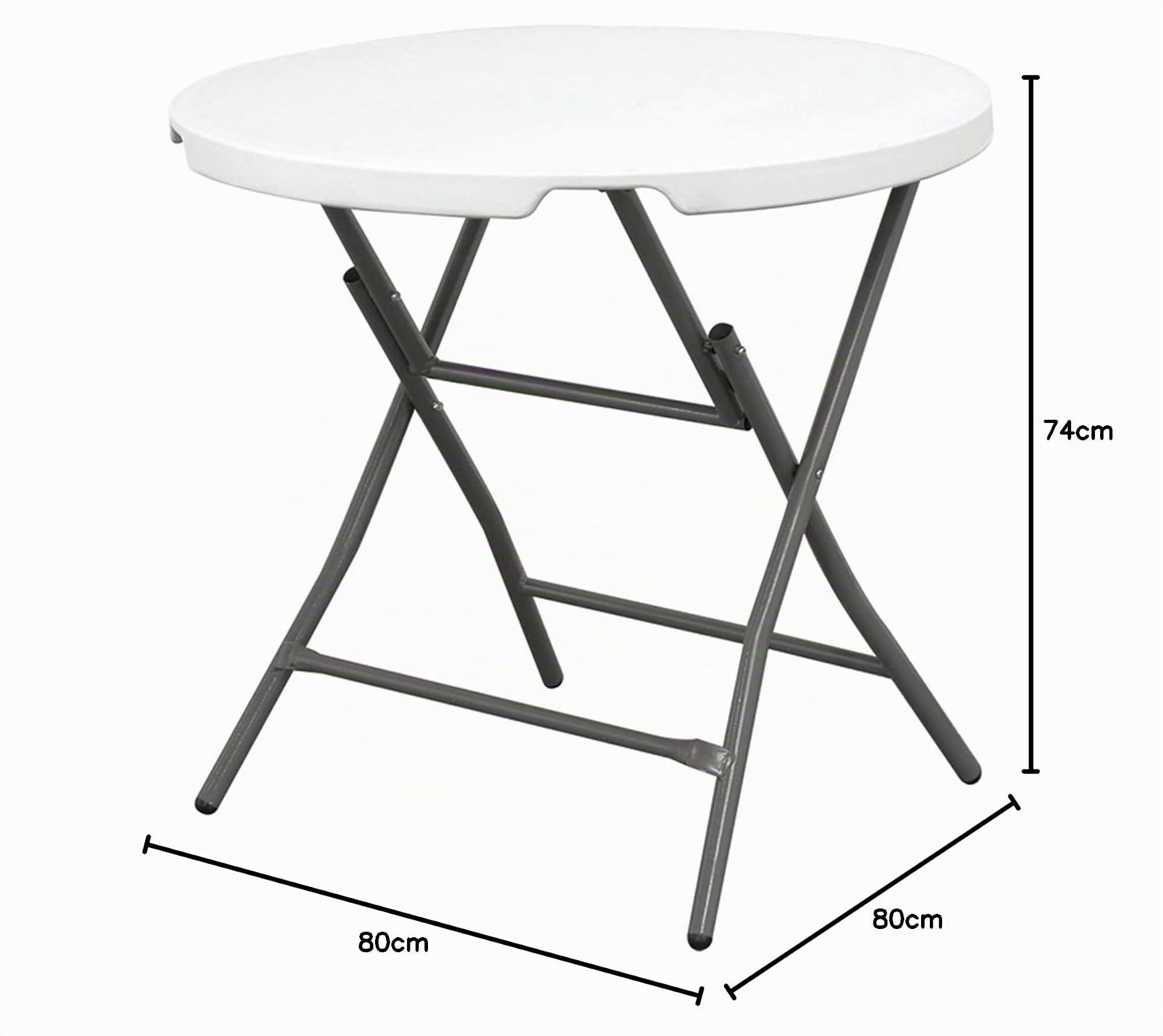 Mesa de cóctel Plegable 80 x 80 x 74 cm