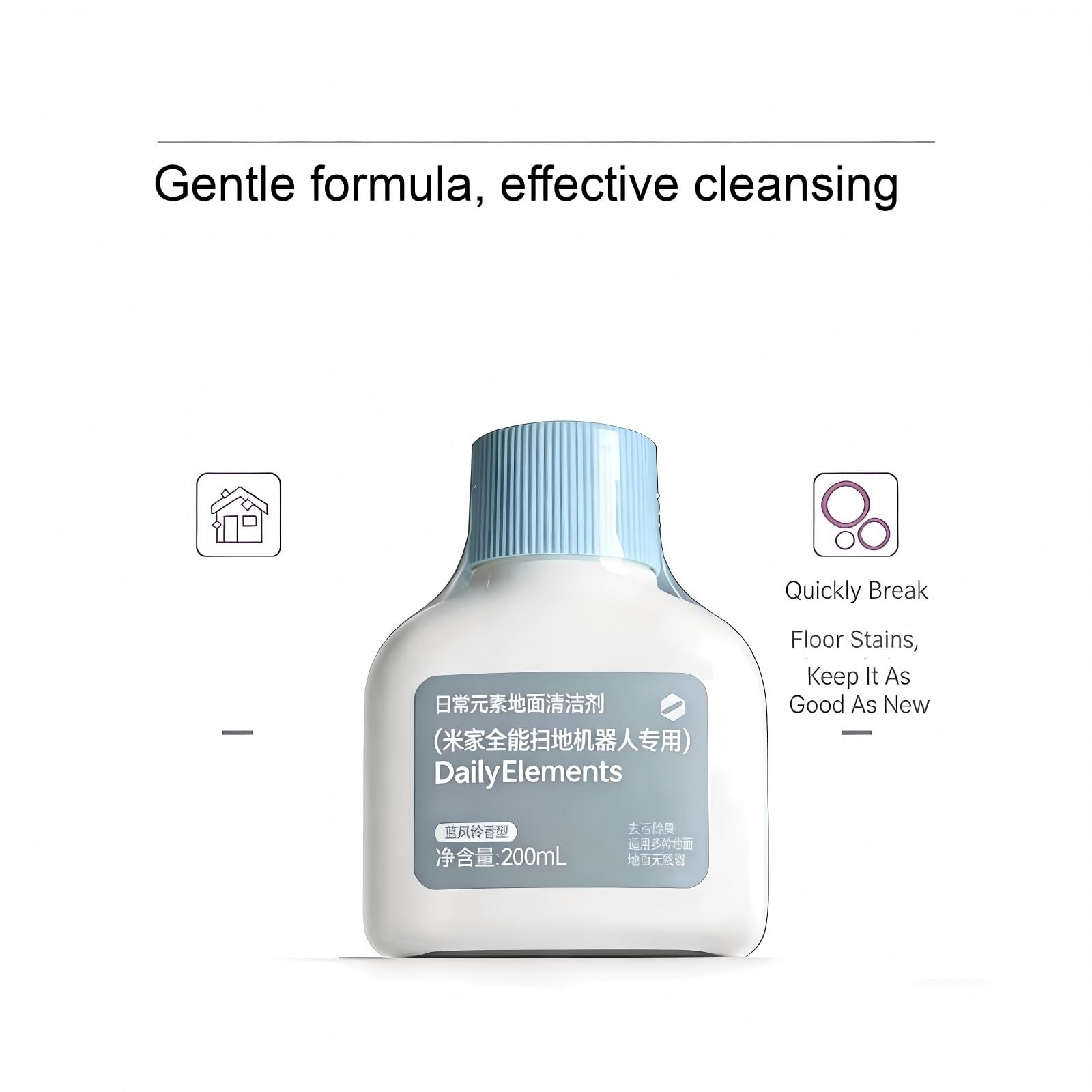 Detergente Per Pavimenti Compatibile Con Xiaomi X10/S10/S20/S40/2S/6 Max | 200 Ml Di Detergente For Pavimenti Specifico For Robot Aspirapolvere. La Sua Formula Delicata Rimuove Macchie E Odori.(4PCS)