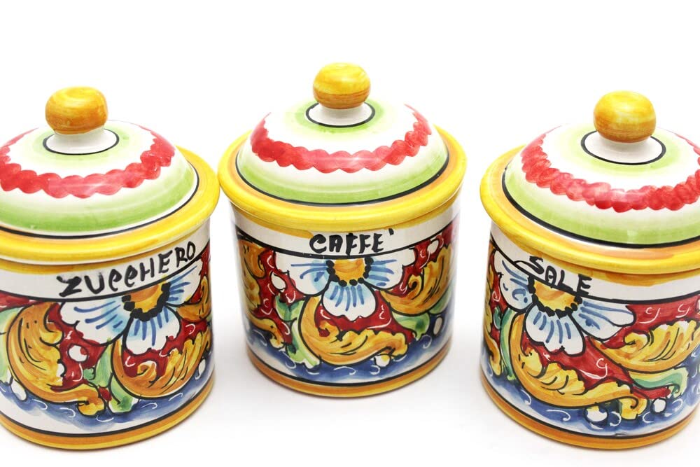 Zuccheriera In Ceramica Con Girasole E Ape Rilievo - Barattolo Per Zucchero Con Coperchio E Cucchiaio - 4x4.7 Cm - Per Cucina, Caffè E Spezie - 2