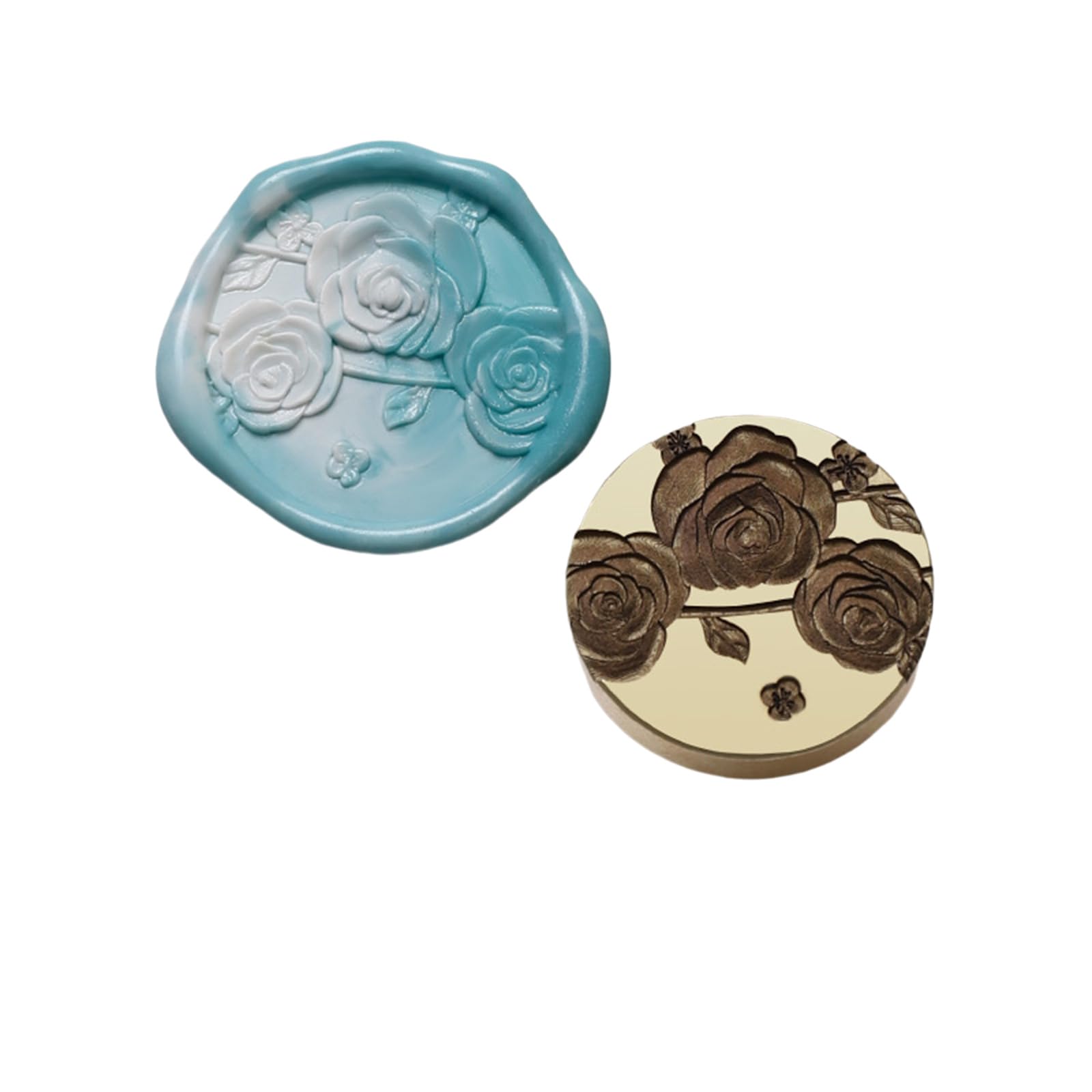 Kalttoy Wax Stamp Head Replacement Flower Wax Seal Stamp Head for Wedding Invitation, Valentines Card Supplies Seal