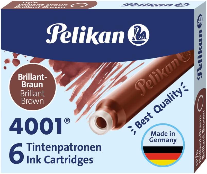 Pelikan Cartridge for Ink Pen 4001 Brown Tp/6