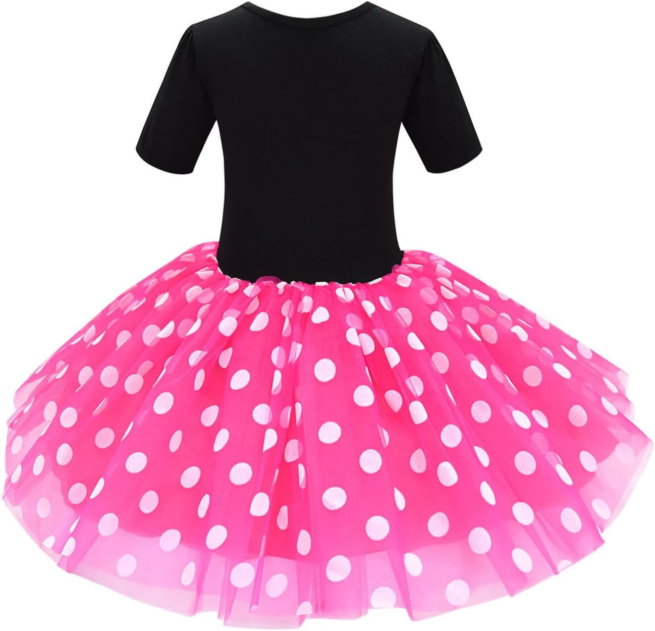 Dressy Daisy Baby Girl Polka Dots Fancy Dress Up Costume Birthday Party Tulle Dresses with Headband Pink/Red/Purple/Hot Pink