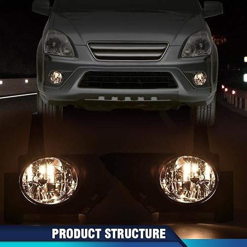 Miniatura 10 de PIT66 Luces antiniebla para parachoques delantero, compatibles con CR-V 2012-2014, luces antiniebla, montaje del lado del conductor y del pasajero,