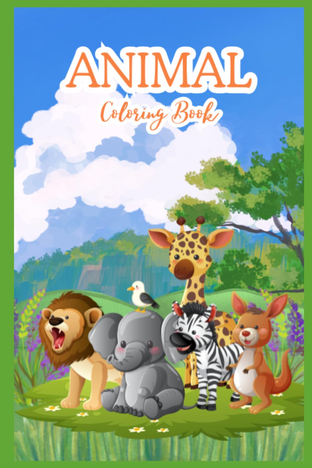 Animal Alphabet Coloring Book for Toddlers: ABC Letter Tracing and Fun Animal Facts for Kids Ages 3-5.