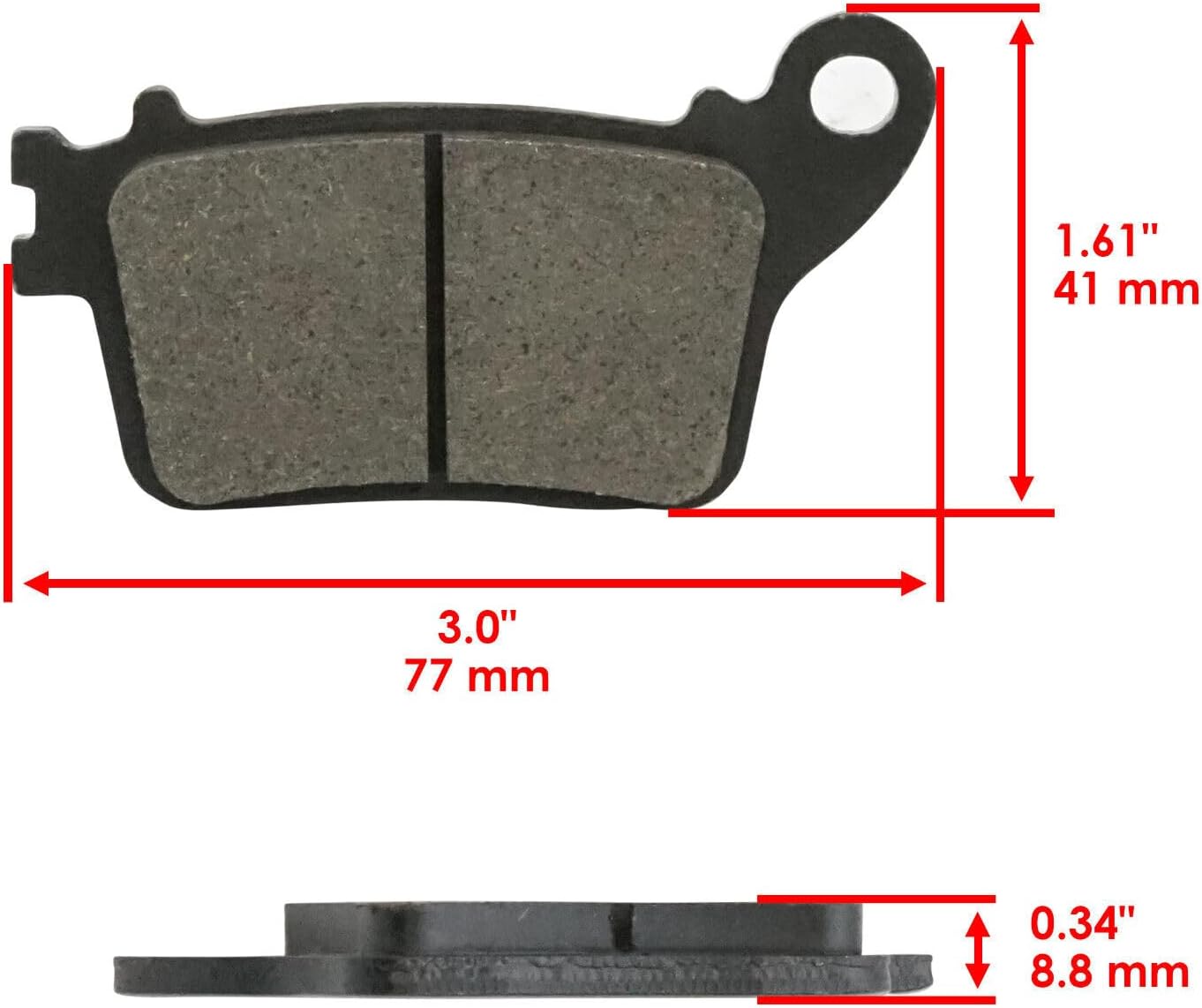 Replacement Parts for Front and Rear Brake Pads for Kawasaki Ninja ZX-10R ZX10R ZX1000 2016-2024 Mod-BP8-3092