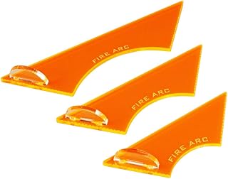 LITKO Fixed Fire Arc Template Set Compatible with SW: Legion, Fluorescent Orange (3)