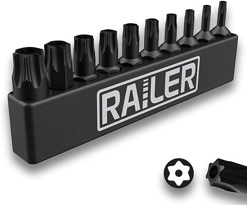 Railer - Juego de puntas TORX a prueba de manipulaciones, juego de puntas de destornillador de seguridad TORX de 6 puntos de 6 puntos, juego de