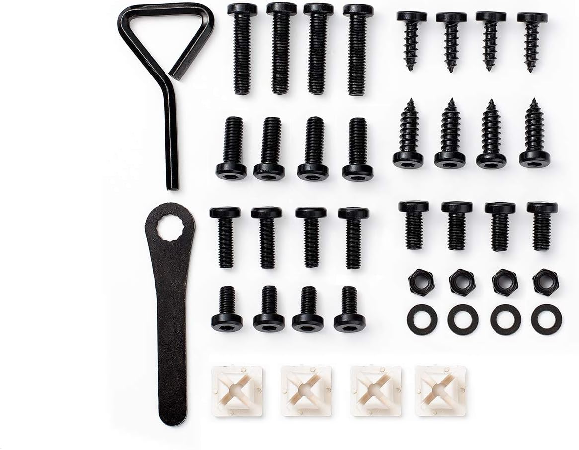Rightcar Solutions License Plate Ultimate Screw Kit, Stainless Steel (Black)
