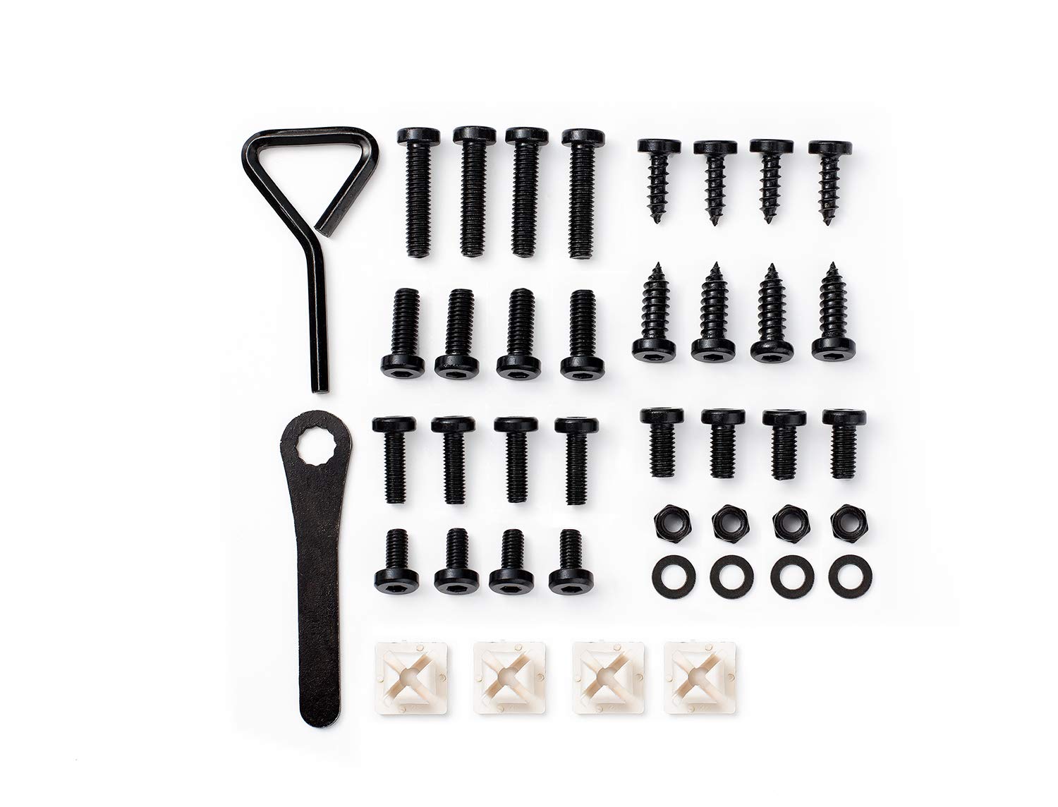 Rightcar Solutions License Plate Screws Stainless Steel License Plate Fasteners for License Plates, Rattle-Proof Security Screws with Hex Key - Anti-Theft Screw Kit, Black Kit