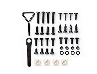 License Plate Screws Stainless Steel License Plate Fasteners for License Plates, Rattle-Proof Security Screws with Hex Key - Anti-Theft Screw Kit, Black Kit