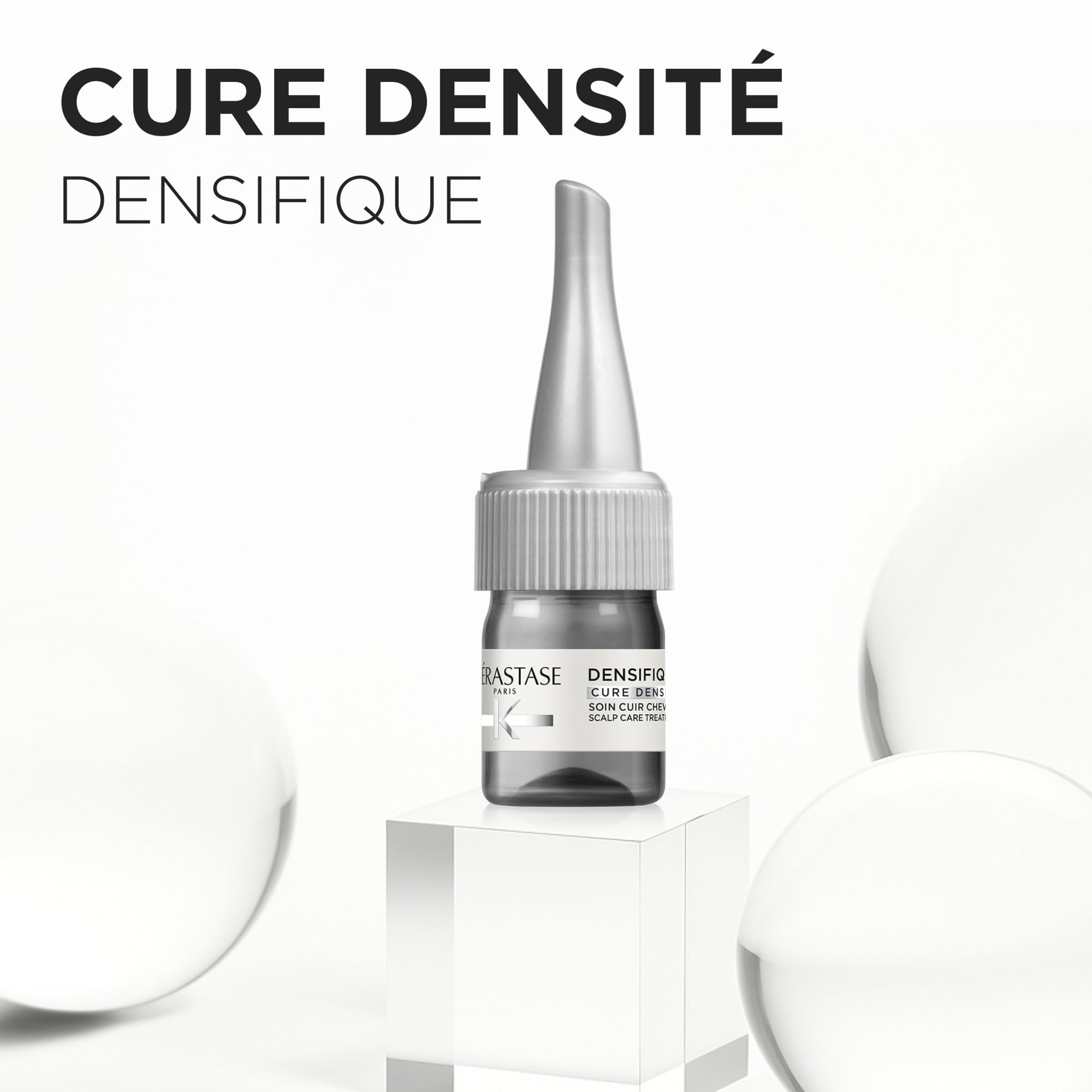 Kérastase, Densifique, Fiale Antidiradamento Senza Risciacquo, Per Capelli Fini e Indeboliti, Cure Densité, 10x6ml