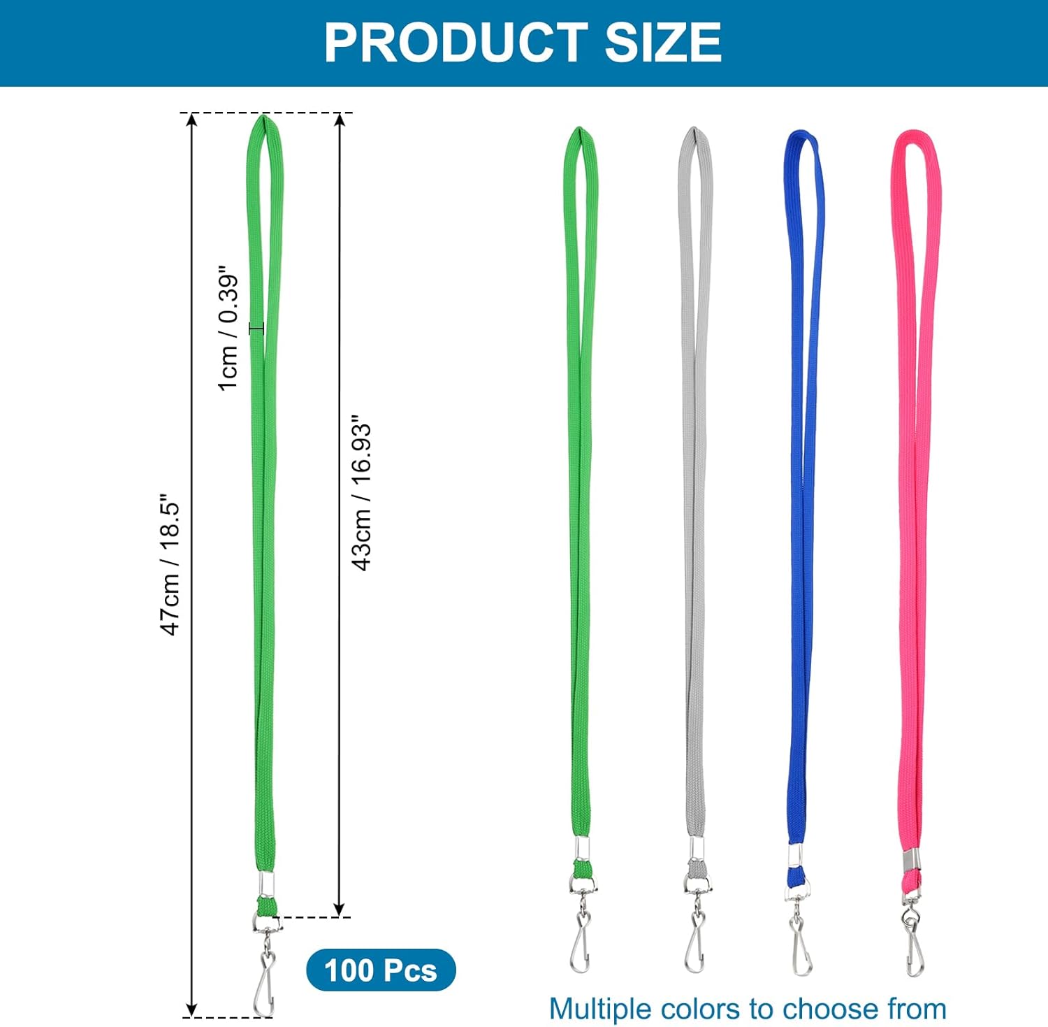 PATIKIL Lanyards Bulk Badge Lanyard for ID Badges Teacher Lanyards ID Lanyard Durable Neck Lanyard with Clip