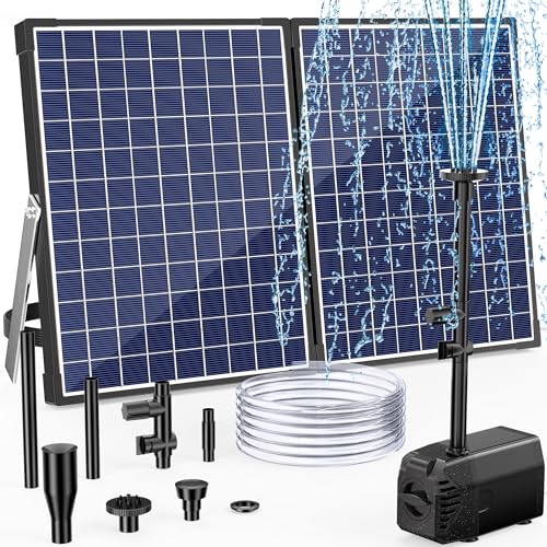 POPOSOAP 35W Solar Fountain Pump - 420GPH, Dry-Run