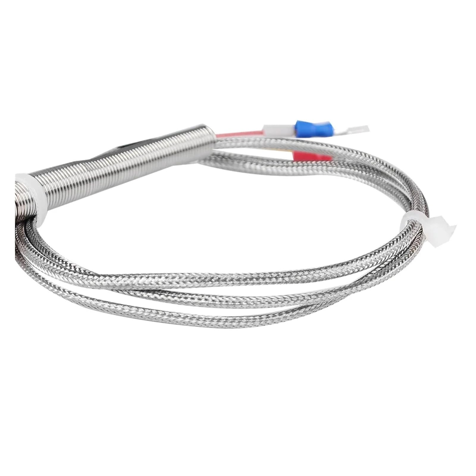 Gwint czujnika wysokiej temperatury 1300°C PT3/8'' 10 cm sonda ze stali nierdzewnej typ K termopara regulator temperatury (długość kabla 5 m, 200 mm)