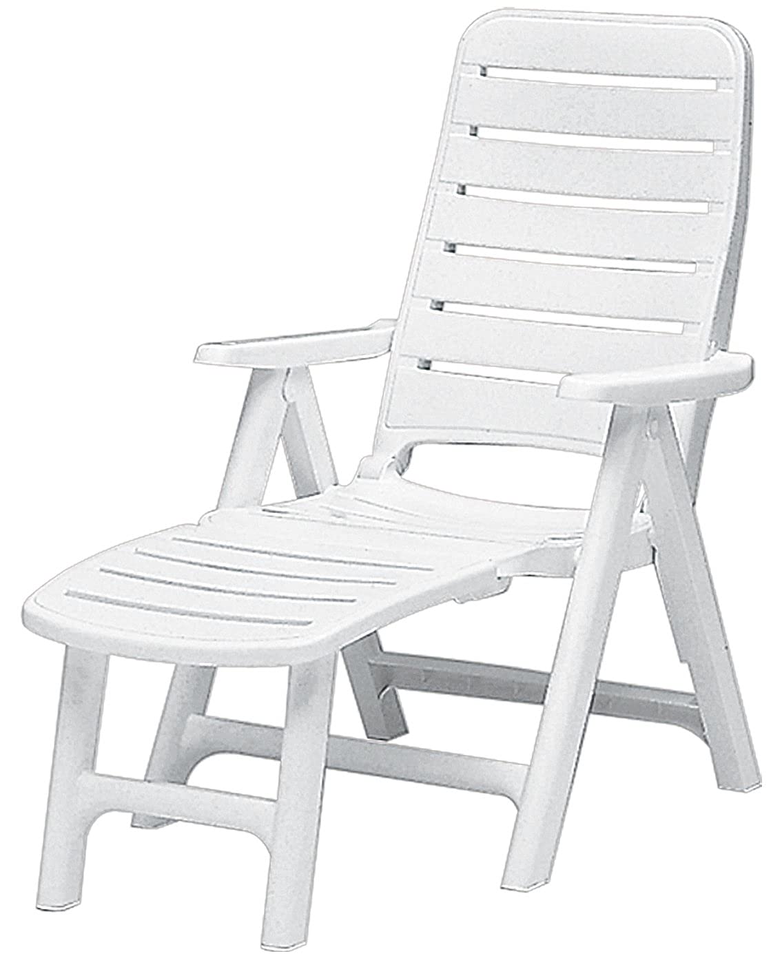 GRAZIOLI 6770/B - Lettino relax "Premiere", in plastica piena, regolabile, resistente alle intemperie