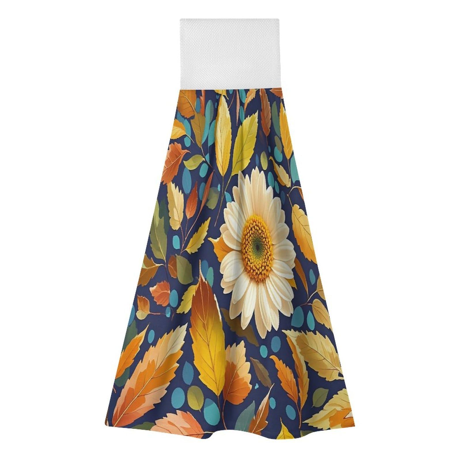 Juego de 2 toallas de mano decorativas de hojas colgantes, súper absorbentes para cocina