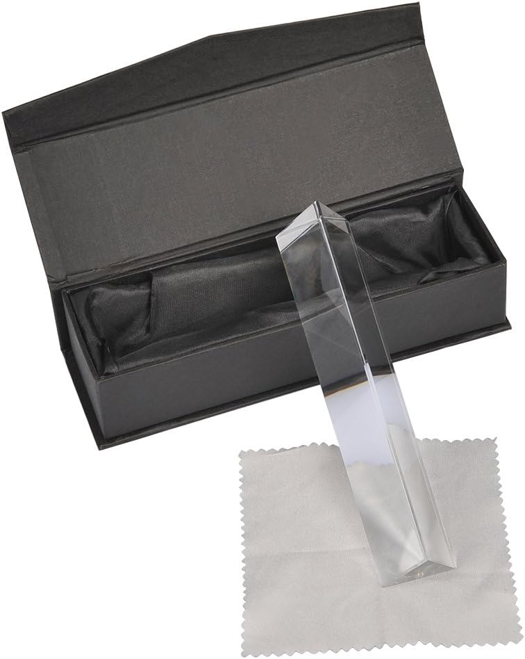 YOTINO Light Prism 5.9"/150mm Crystal Optical Glass Triangular Prism Glass Prism for Photography and Physics Light Spectrum Teaching