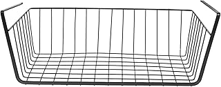 OKUMEYR 1pc Storage Basket under Shelf Under Basket Under Shelf Storage Basket Black Wire Basket Under Shelf Organizer Drawer Organizer Under Cabinet Storage Lip Gloss Iron Wardrobe