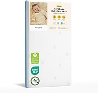 MAMAZING AeroBase Breathable 2-Stage Crib Mattress - GREENGUARD Gold Certified, Waterproof, Machine Washable Cover, Fits Standard Cribs & Toddler Beds