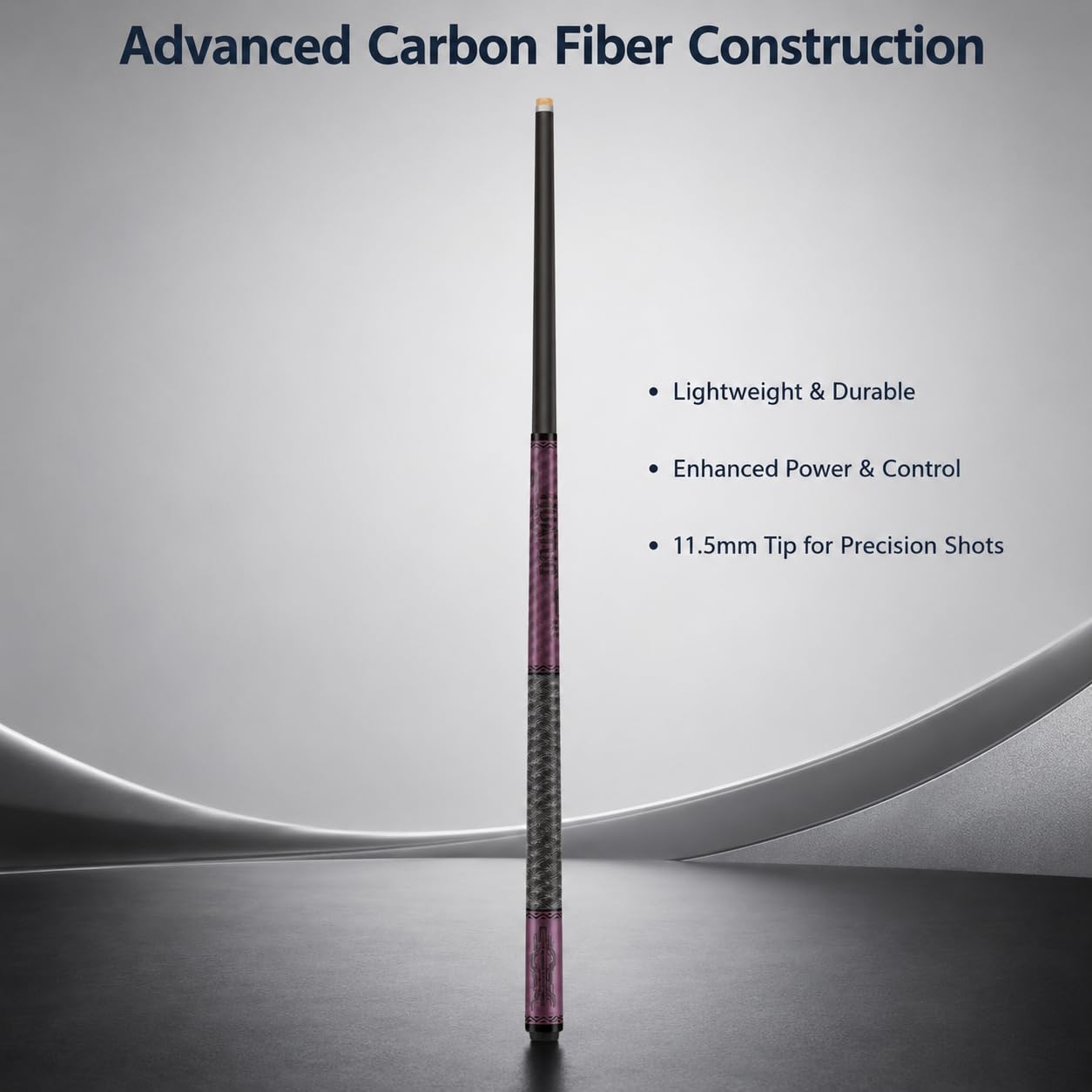 FytStycale ビリヤード キュー カーボンファイバープール キュースティック 147cm 2セクション ジョイント 夜波色