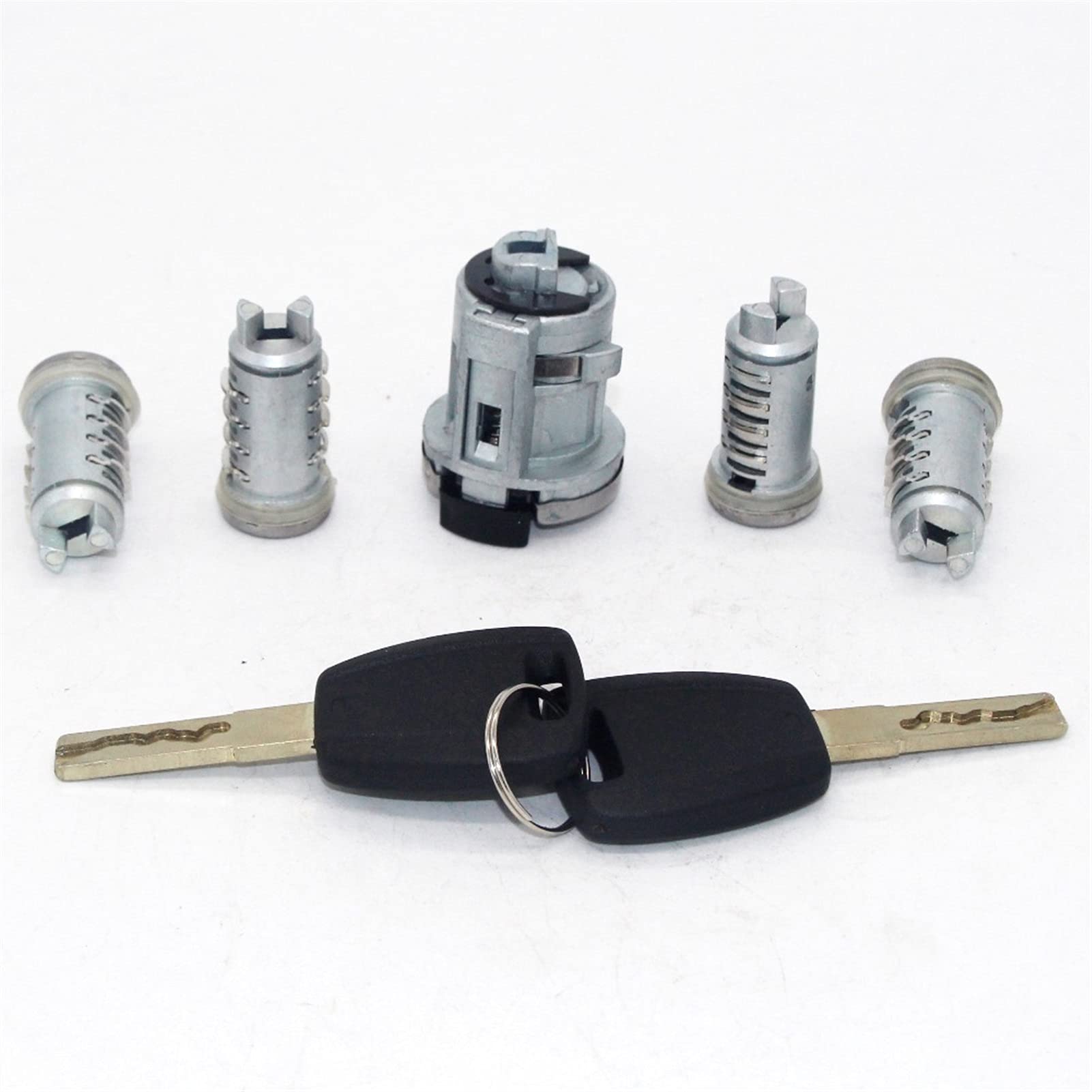 5 pezzi set completo di accensione porta bagagliaio serratura cilindro cilindro con chiavi a lama SIP22, for Fiat, Doblo Cargo Punto Panda 2003-2016 Cilindro serratura portiera auto