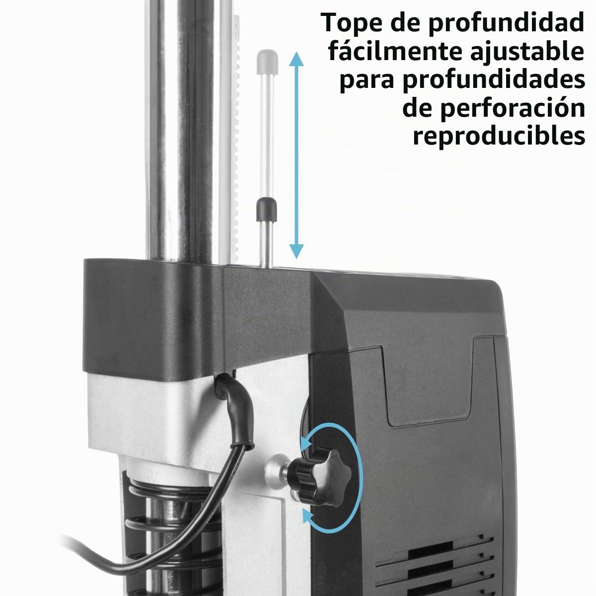 STAHLWERK taladradora de columna con láser de líneas cruzadas - 800 W taladradora de columna, velocidad 200-2.500 rpm, portabrocas rápido de 1,5-13 mm