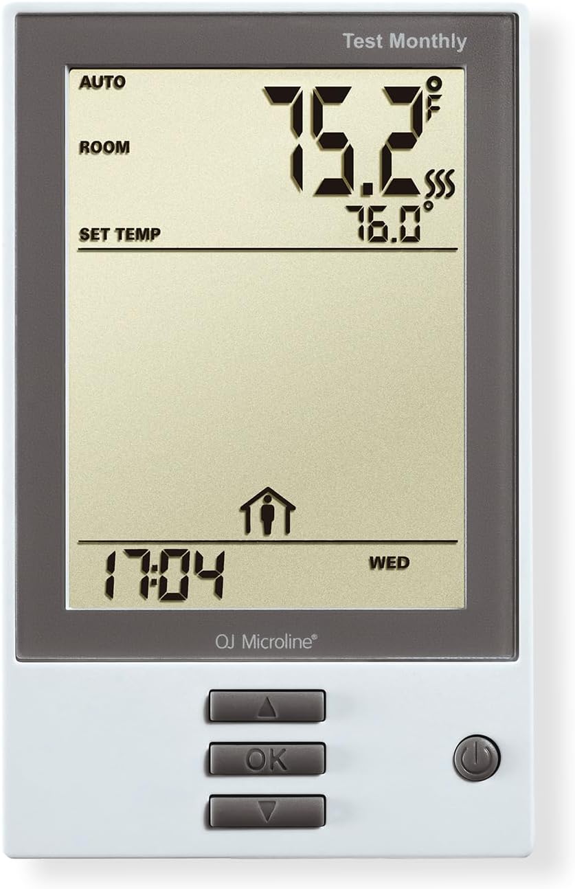 OJ Microline UDG Programmable Thermostat for Heated Floor w/Class A GFCI - 120/240v in Floor Heater Thermostat - Dual Sensing - Includes a Flooring Sensor - 3-Year Warranty & USA Product Support