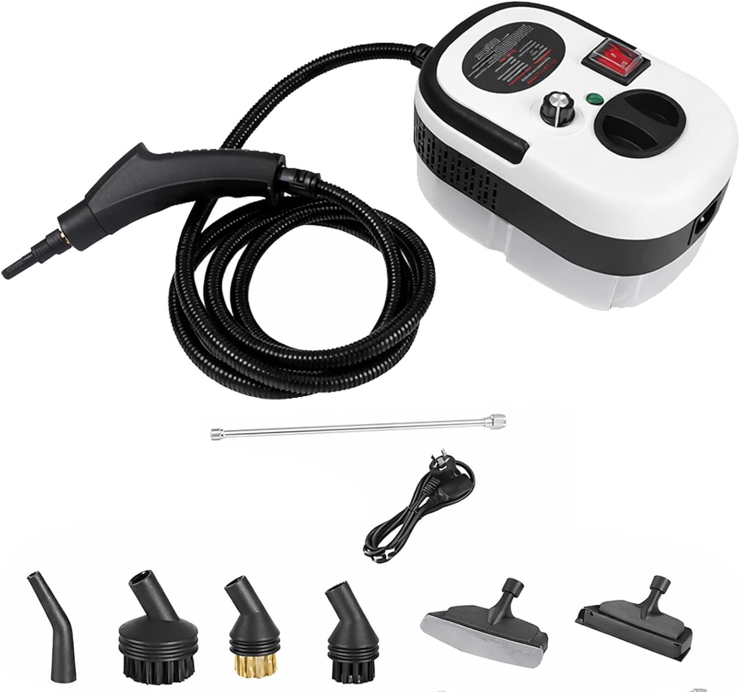 Portable Handheld Steam Cleaner with 10 Accessories, Adjustable Levels, Fast Heat-Up Steamer for Kitchen, Bathroom, Tile & Car Cleaning, 2500w Handheld High-Temperature Pressurized Steam Cleaner