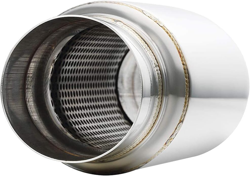 3" Inlet Exhaust Tip and 3" Inlet 12" Long Resonator Bundle