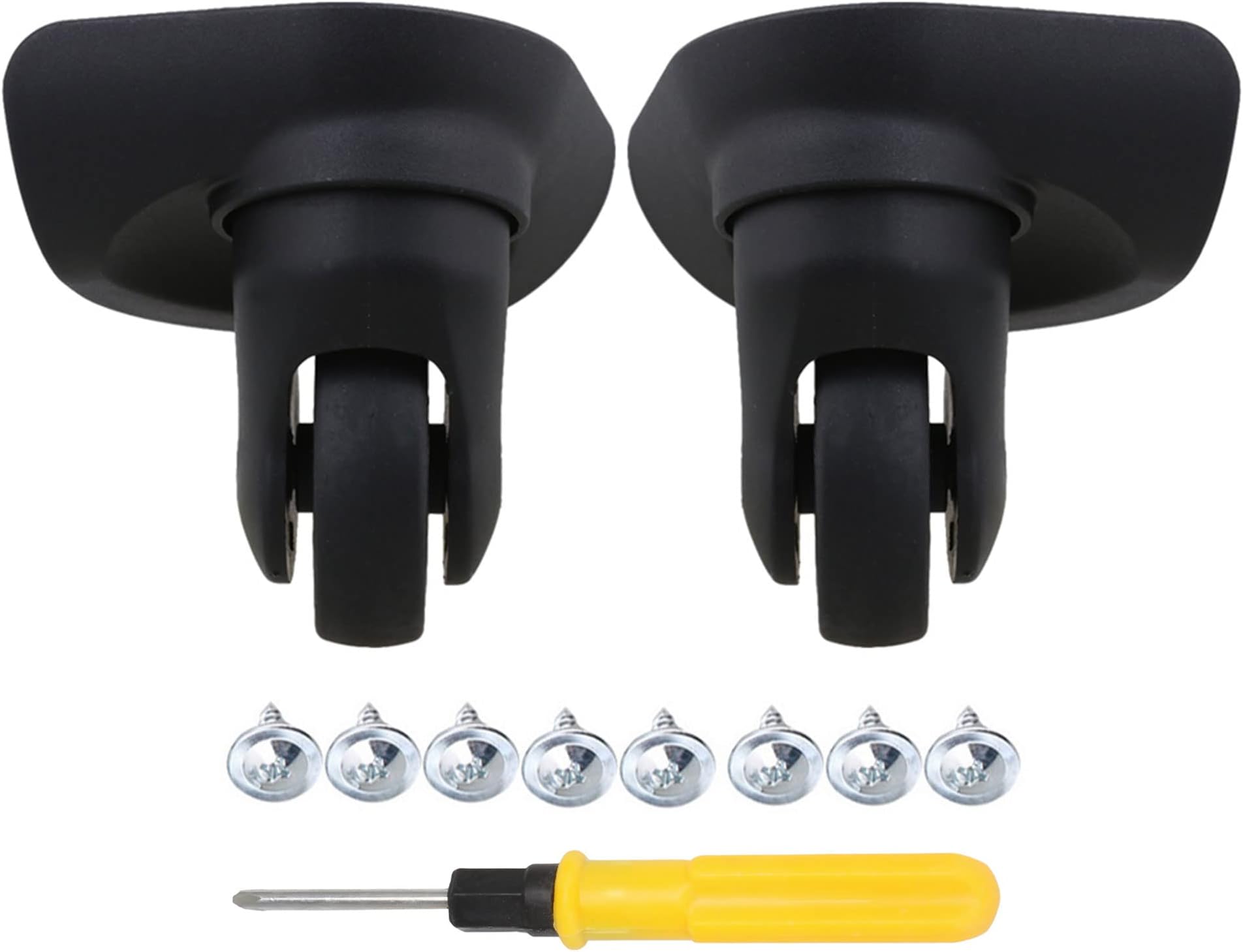 2pcs W187 Black DIY Left&Right Suitcase Wheel Replacement Accessories for Luggage Repair Kit