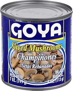 Goya Foods Sliced Mushrooms, 4 Ounce (Pack of 24)