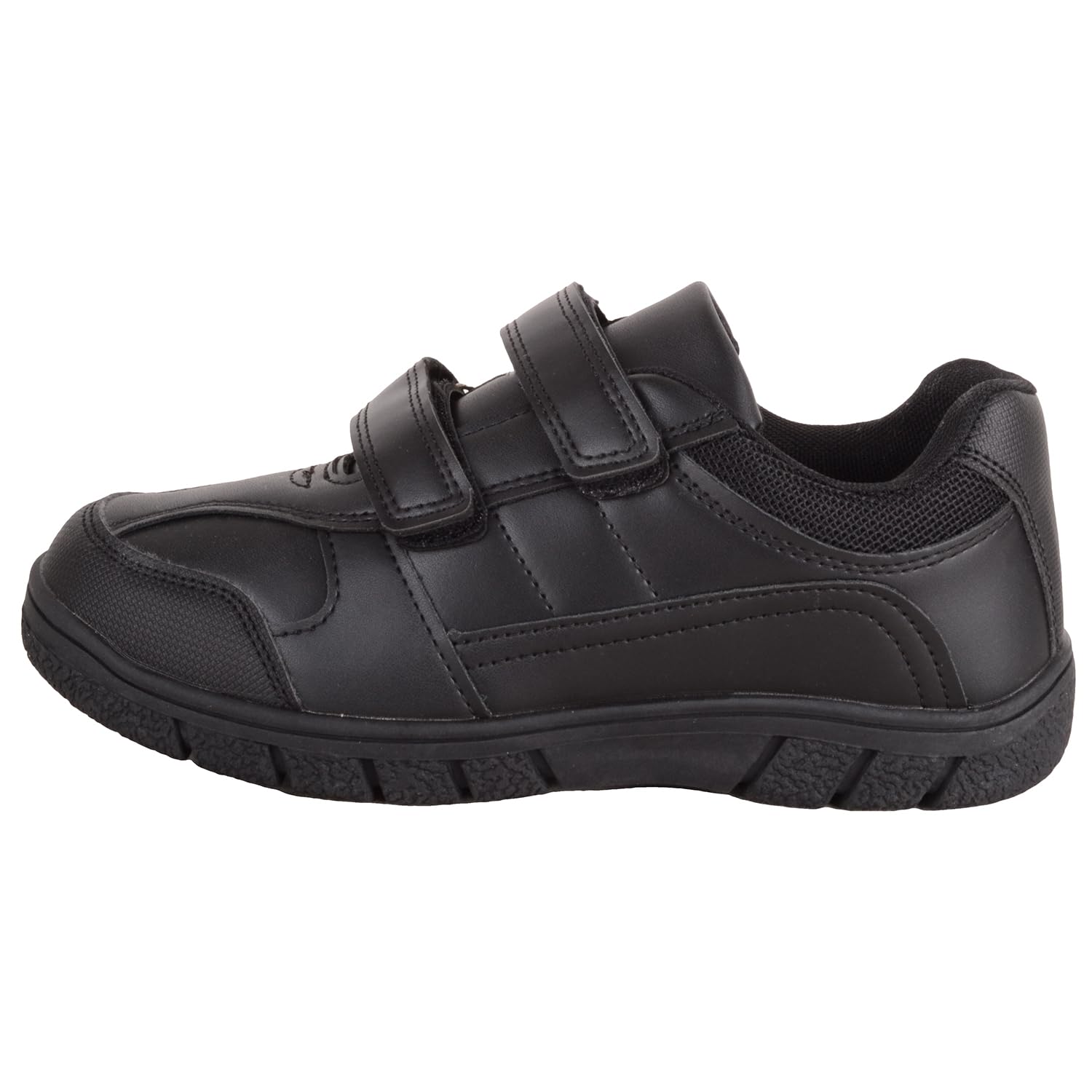 ABSOLUTE FOOTWEAR Chaussures d'école Twin Touch and Close en similicuir pour garçons