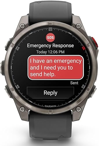 Vista 9 de Garmin Fenix 8 Pro AMOLED Sapphire (47mm, Titanio/Grafito) Reloj inteligente multideporte GPS con pantalla táctil de 1.4”, Tecnología inReach