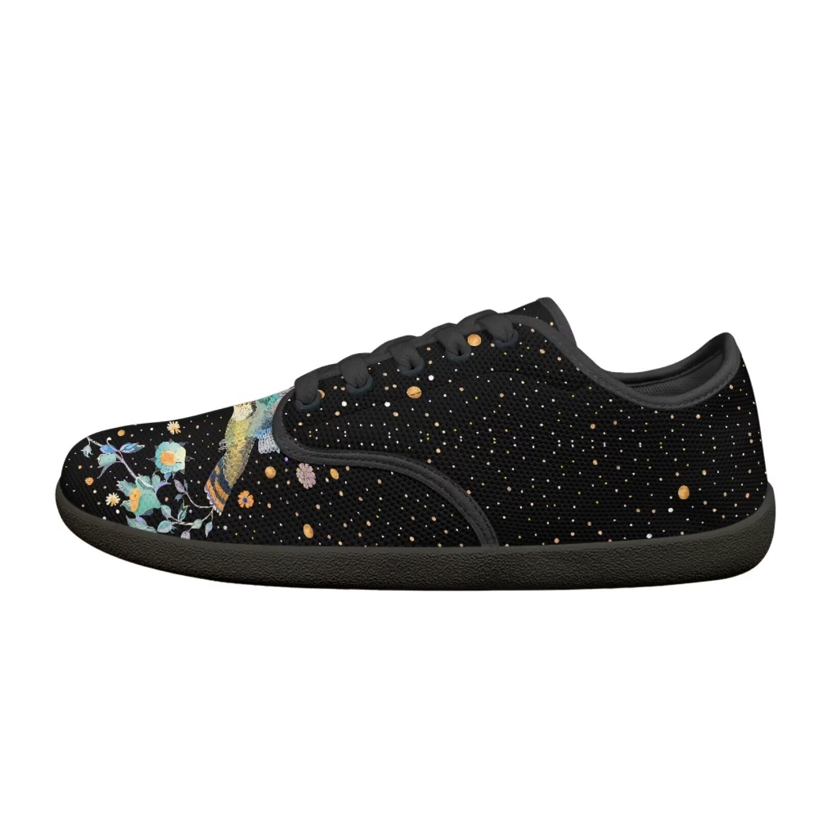 Pointodoor Women Hummingbird Sneakers Size 10.5 Wide Toe Box Barefoot Shoes Floral Comfortable Office Work Flats with Zero Drop Sole Outdoor Slip on Cross Training Shoes Minimalist Athletic Shoe