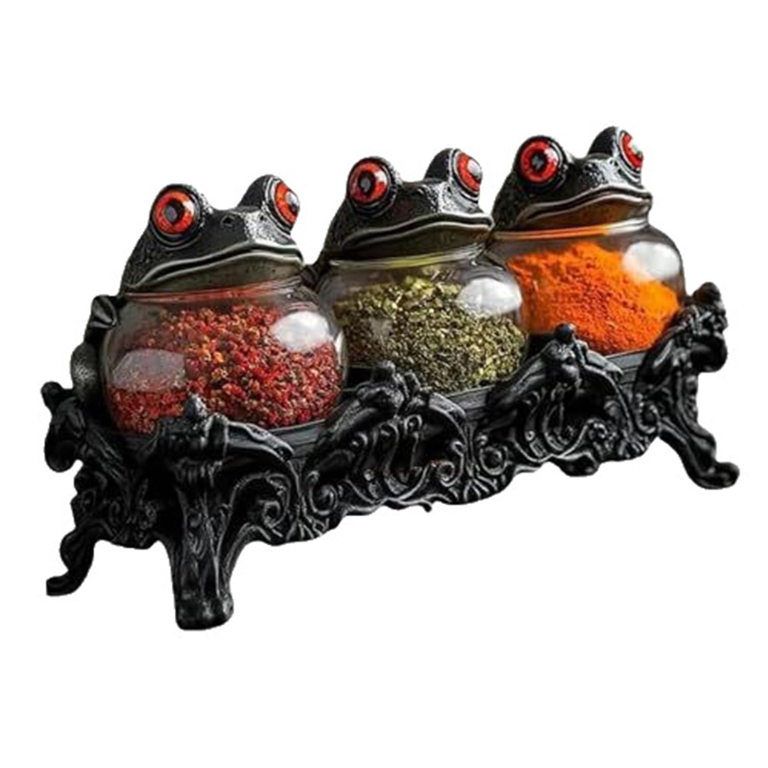 Pots à épices grenouille sorcière avec couvercle pot herbes sel boîte rangement vintage