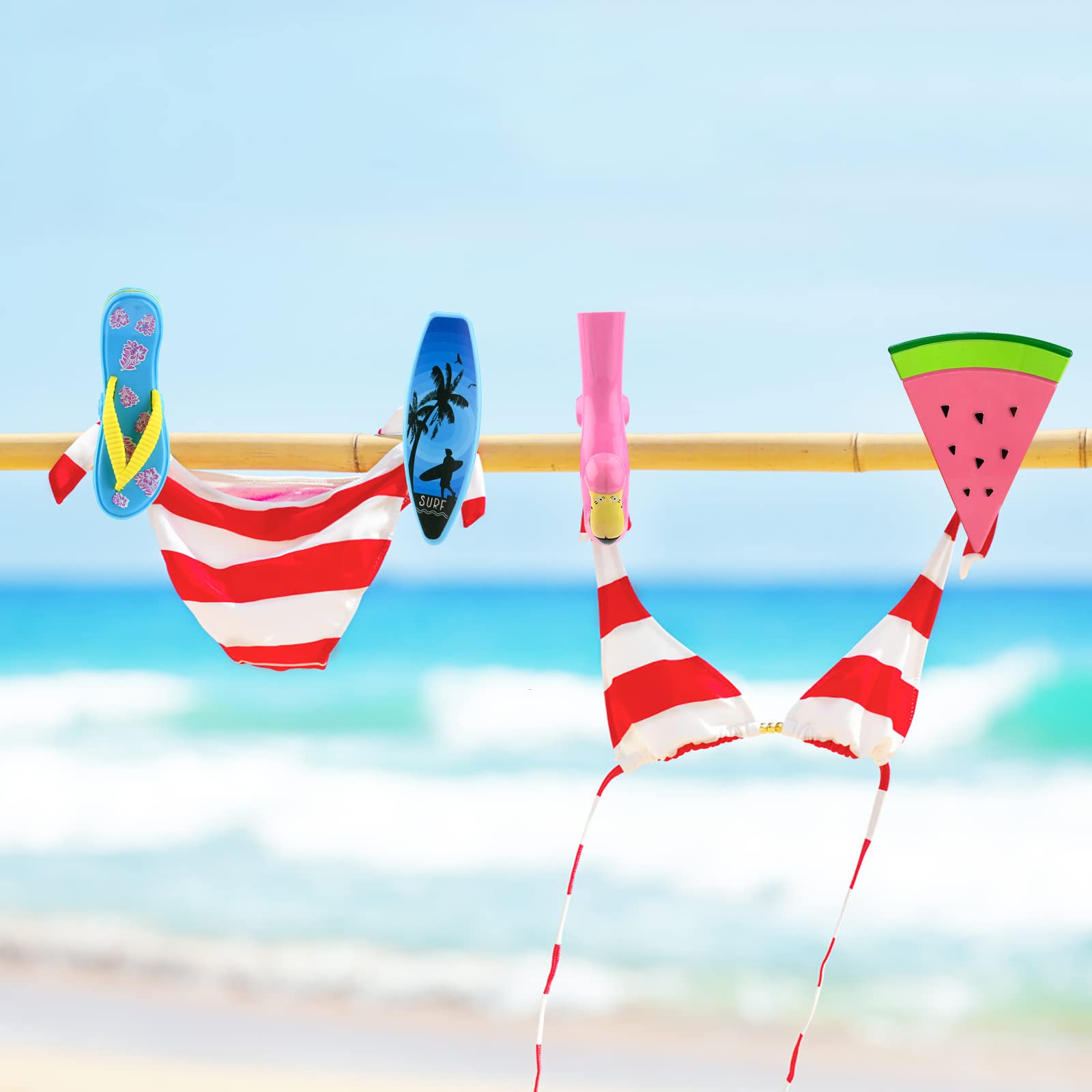 Extra Große Strandtuch-Clips, 8 Stück – Jumbo-Größe 13 Cm, Mit Silikon-Pads, Für Handtücher & Kleidung (Grün/Rosa)