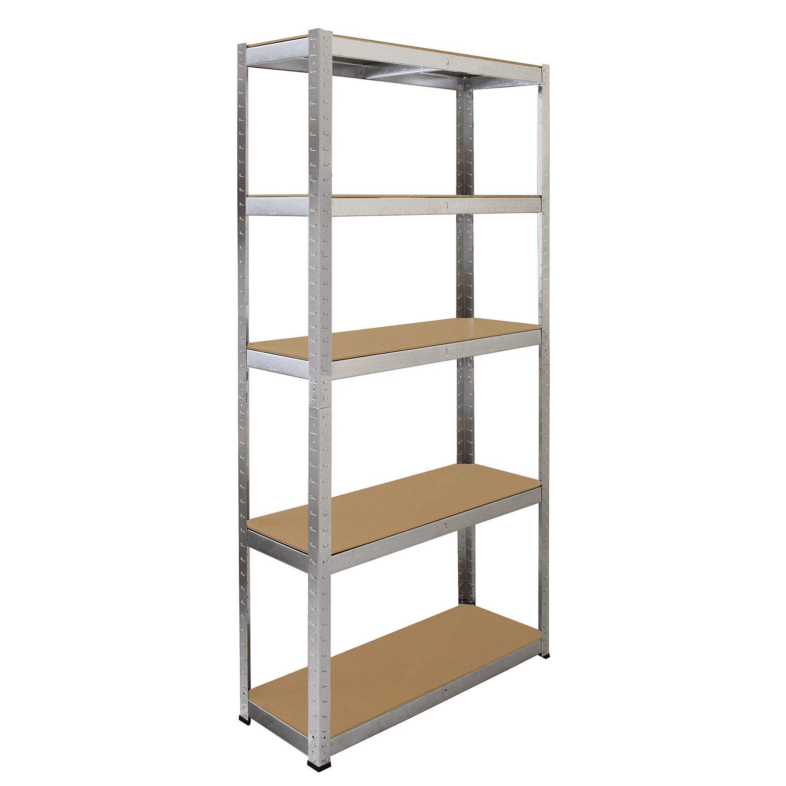 ANSIMIDA Garage Shed Racking Shelving Unit | Heavy Duty Storage Shelf 175KG Per Shelf 875KG Capacity | 5 Tier, 150cm x 70cm x 30cm Steel & MDF Boltless Shelves | For Workshop, Shed, Office